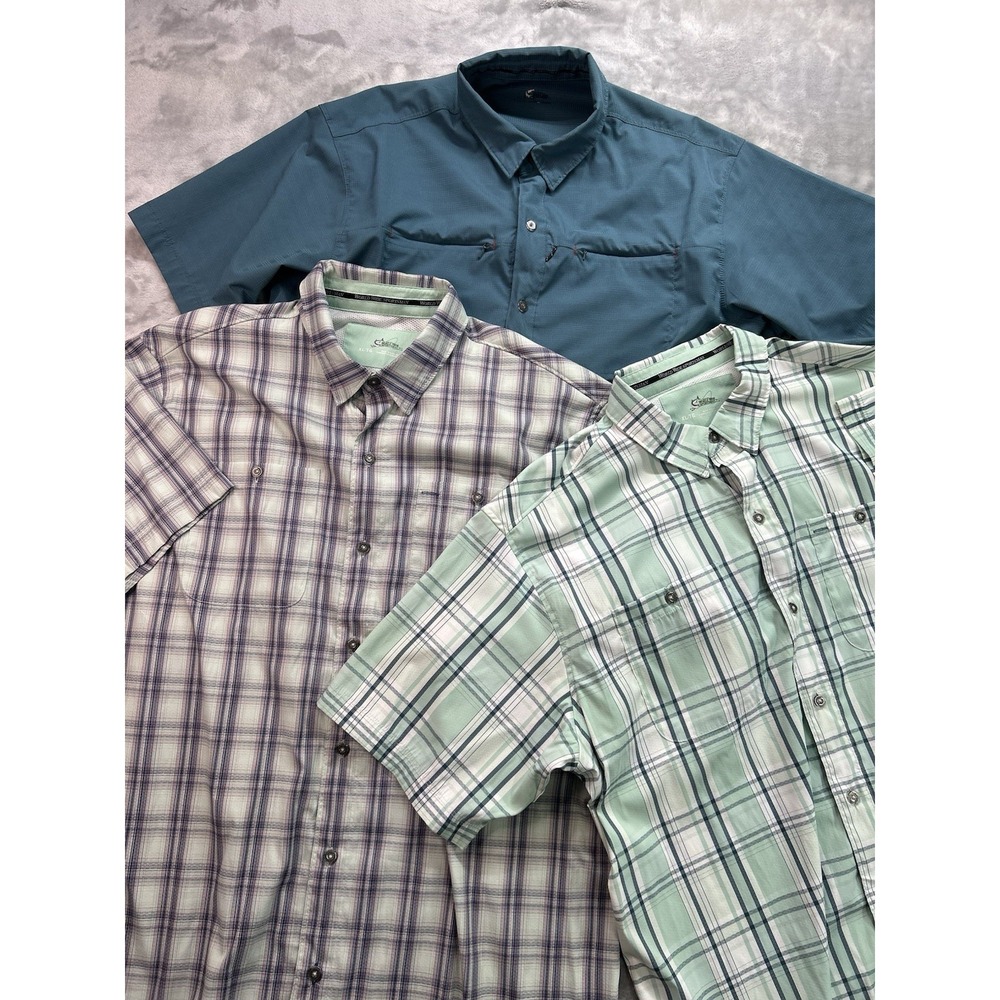3 World Wide Sportsman Mens Vented Fishing Shirt Size XL Camping Hiking Workwear